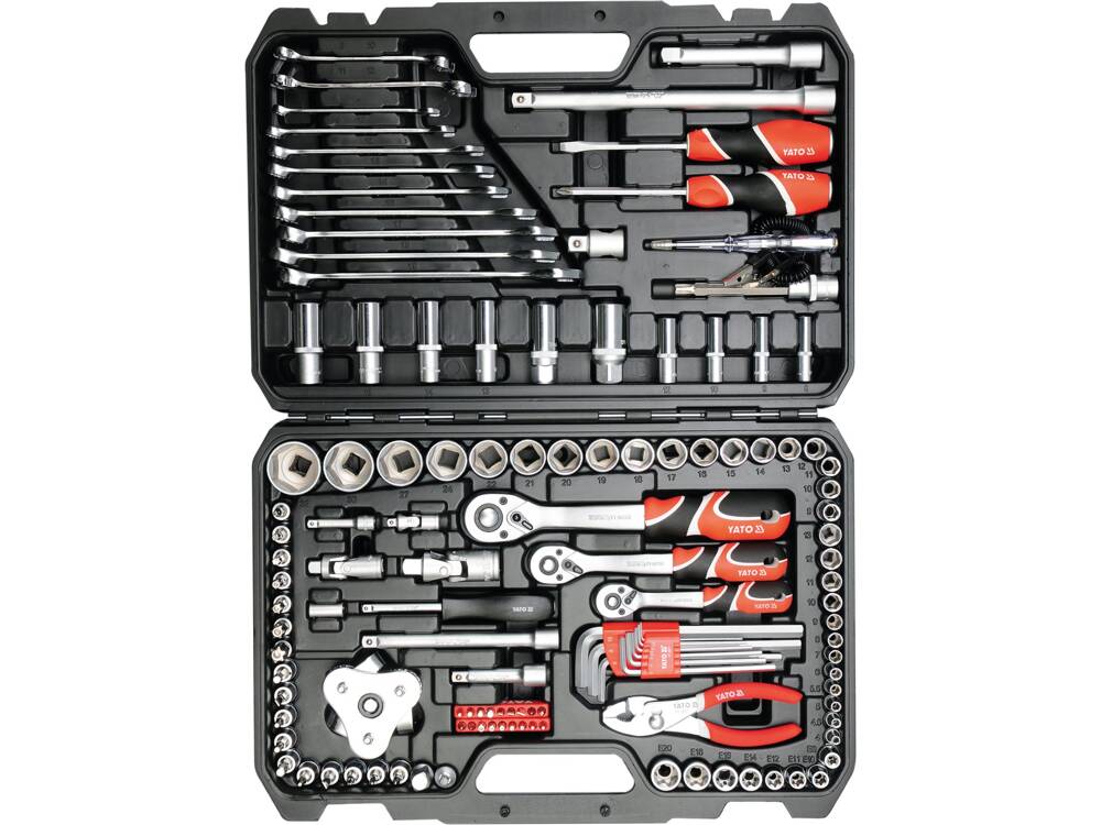TRUSA TUBULARE YATO YT - 38875 126 PIESE 1/2 - 3/8 - 1/4 YATO - scule electrice si unelte profesionale - BricoMart