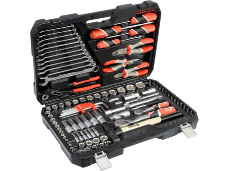 TRUSA TUBULARE YATO YT - 38901 , CHEI COMBINATE, ANTRENOR, 122 PIESE YATO - scule electrice si unelte profesionale - BricoMart