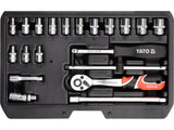 TRUSA TUBULARE+ANTRENOR, 20 YATO YT - 14491 BUC, 1/4, CR - V YATO - scule electrice si unelte profesionale - BricoMart