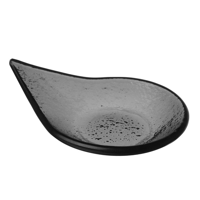 Vas de sticla neagra cu picatura de ploaie Vetro fingerfood, 80x100mm Fine Dine