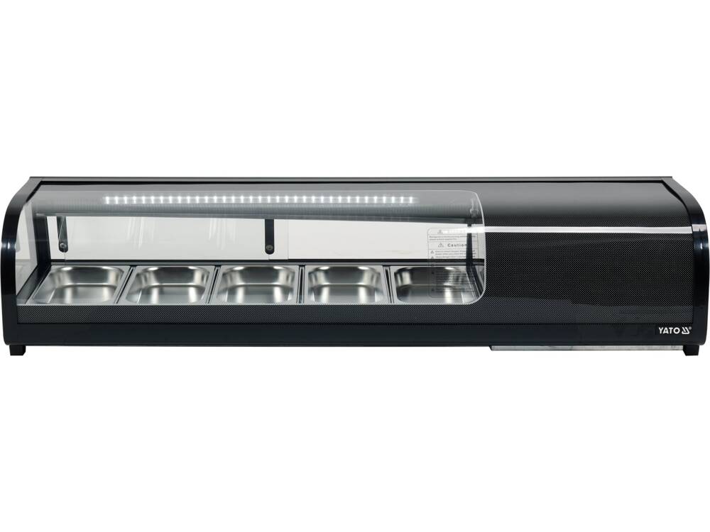 VITRINA FIRGORIFICA 5X1/3 YATO YG-05001 GN, 135X42X26,5CM YATO - scule electrice si unelte profesionale - BricoMart