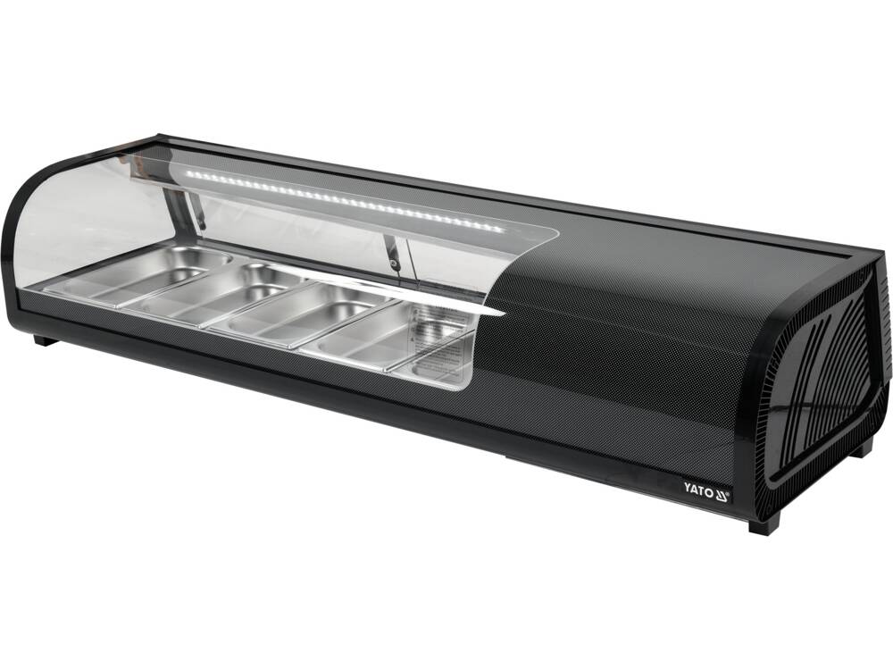 VITRINA FIRGORIFICA 5X1/3 YATO YG-05001 GN, 135X42X26,5CM YATO - scule electrice si unelte profesionale - BricoMart