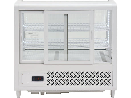 VITRINA FIRGORIFICA DE PREZENTARE 100L 68X45X67CM - ALB Yato YG - 05021 - Vitrine frigorifice, rezistent Yato - scule electrice si unelte profesionale - BricoMart