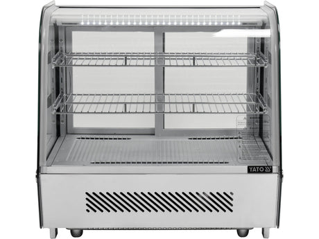 VITRINA FIRGORIFICA DE PREZENTARE 120L 70.2X56.8X68.6CM - ARGINTIU Yato YG - 05025 - Vitrine frigorifice, rezistent Yato - scule electrice si unelte profesionale - BricoMart