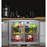 Vitrina frigorifica bar 198L cu doua usi glisante 900x520x(H)835 mm, negru, Barmatic