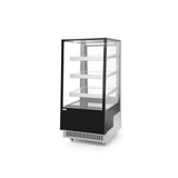 Vitrina frigorifica de prezentare interval temp. 2/6?C, 480 W corp inox, ARKTIC by Hendi, 650x805x(H)1445 mm, 300 Litri, Clasa energetica C