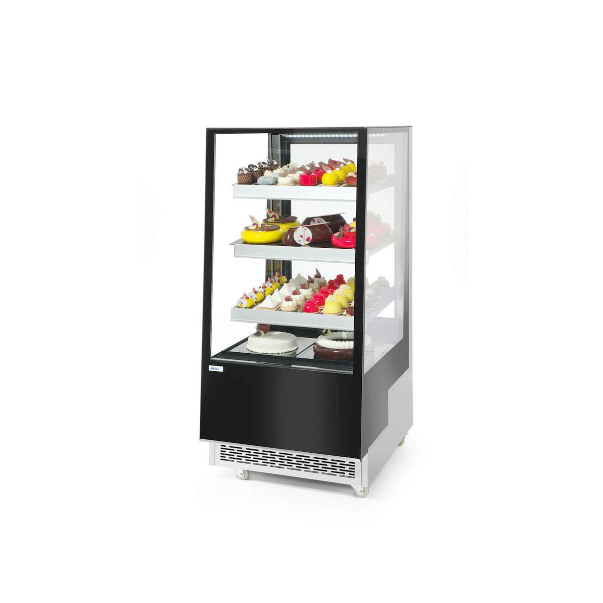 Vitrina frigorifica de prezentare interval temp. 2/6?C, 480 W corp inox, ARKTIC by Hendi, 650x805x(H)1445 mm, 300 Litri, Clasa energetica C