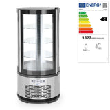 Vitrina frigorifica de prezentare interval temp. -2/8 C, 210 W, corp inox, ARKTIC by Hendi, 480x(H)1030 mm, 100 L, Clasa energetica C
