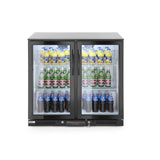 Vitrina frigorifica pentru bar, 198L, 2 usi batante, iluminat LED, 900x500x(H)900mm