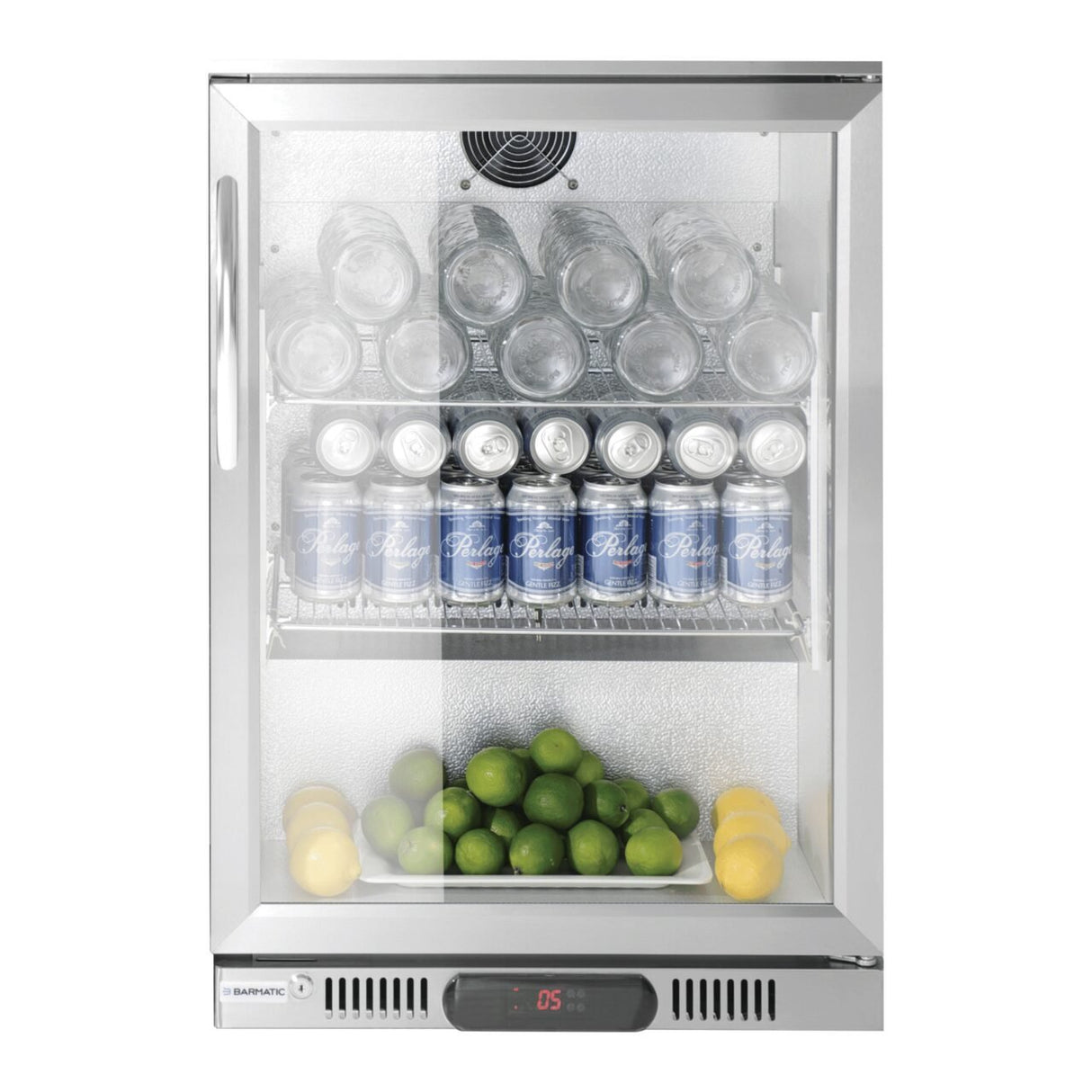 Vitrina frigorifica pentru bar Candour cu o singură, 103 litri, oțel inoxidabil, Barmatic