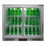 Vitrina frigorifica pentru bar Candour de 198 l cu usa dubla, otel inoxidabil, Barmatic