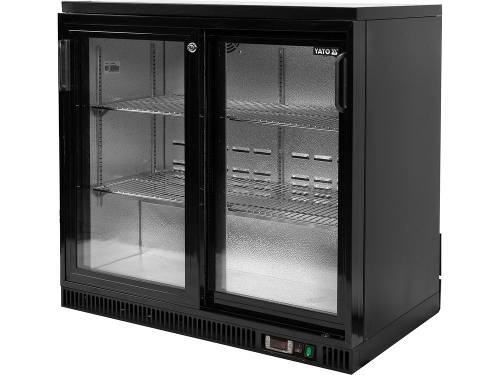 VITRINA PENTRU STICLE, YATO YG - 05356 2 USI CULISABILE, 200W, 227L, 920X515X905MM YATO - scule electrice si unelte profesionale - BricoMart