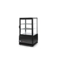 Vitrina rece pt prezentare, neagra, 58 lt, interval temp. 2-6 gr C, 170 W, 2 rafturi reglabile pe inaltime, ARKTIC by Hendi, 452x406x(H)816 mm, Clasa energetica C