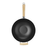 Wok cu maner din lemn Ø 32 cm (H) 100mm otel carbon