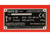 Eticheta tehnică YATO YT-90310 – 28 kN, 126 kg