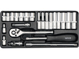 YATO SZERSZÁMKÉSZLET YT-14421 1/4, 23 RÉSZES KÉSZLET 
