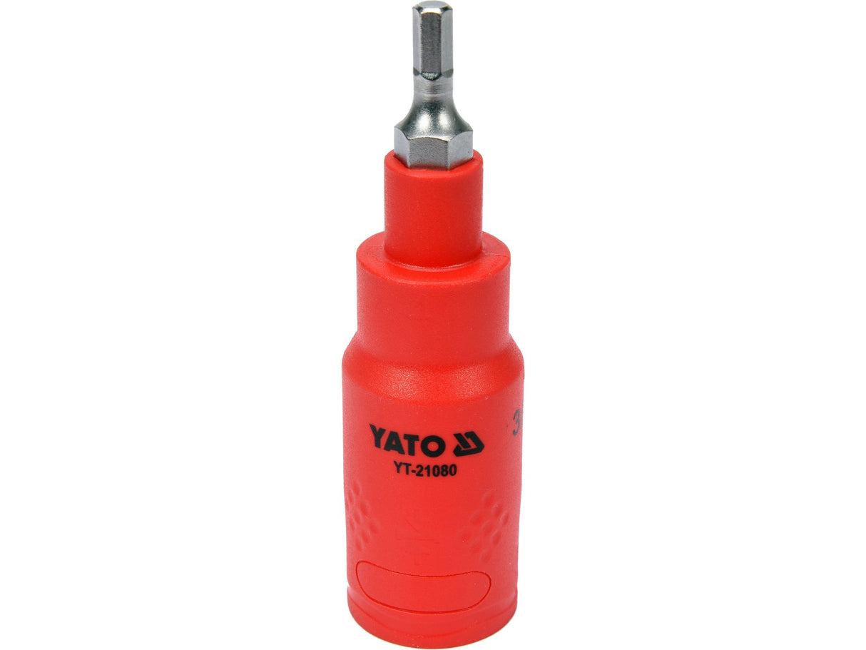 HATSZÖGŰ FEJ 4, YATO YT-21080 VDE, 3/8"-OS ADAPTERREL, 75MM 