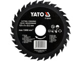 DISC CIRCULAR-RASPEL PT YATO YT-59161 LEMN,125X22.2 MM