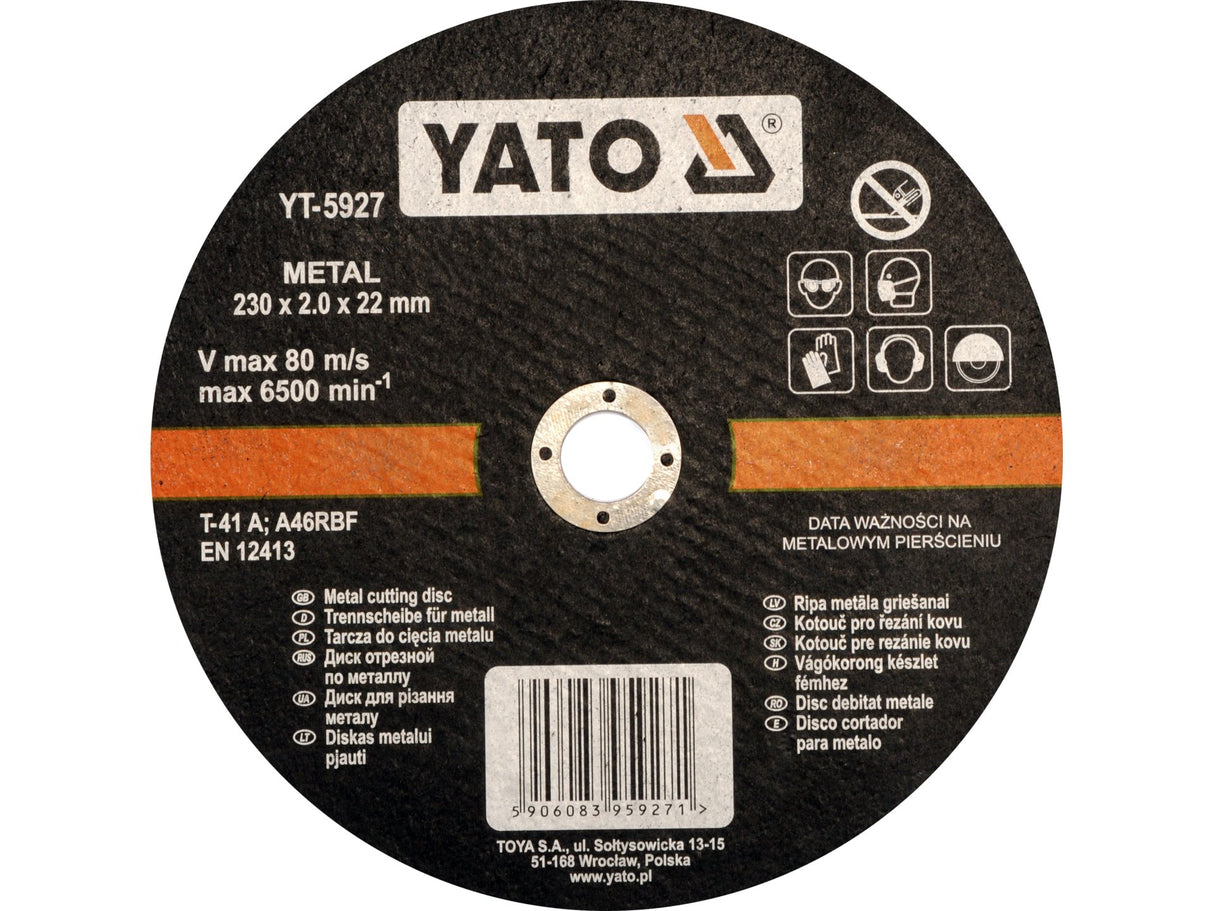 DISC DEBITAT METAL YATO YT-5927 230X2X22