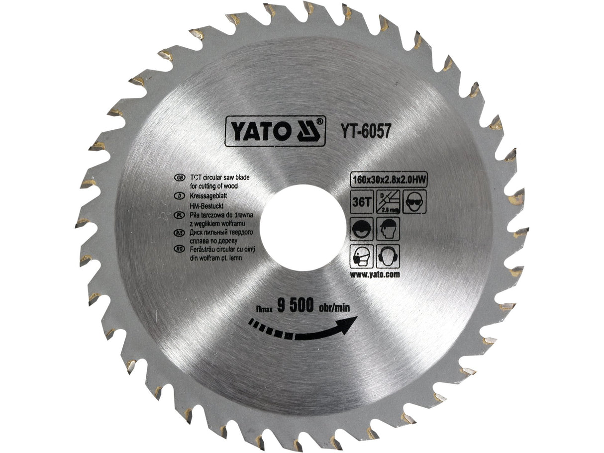 DISC FIERASTRAU WOLFR. YATO YT-6057 PENTRU LEMN 160X36TX30MM