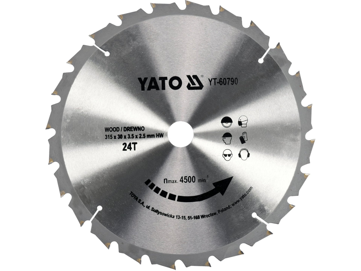 DISC CIRCULAR, 315X30MM, YATO YT-60790 24T