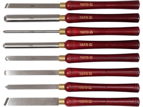 Set 8 dălți pentru strunjirea lemnului YATO YT-62780